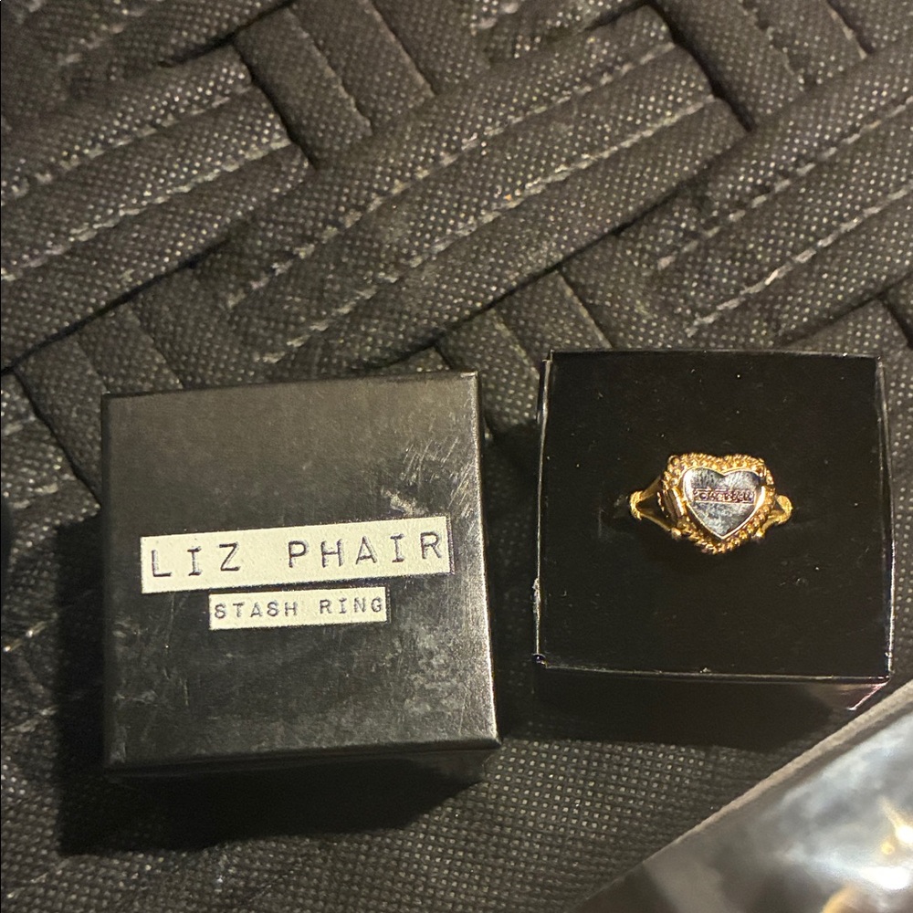 Gold and Silver Heart Ring
